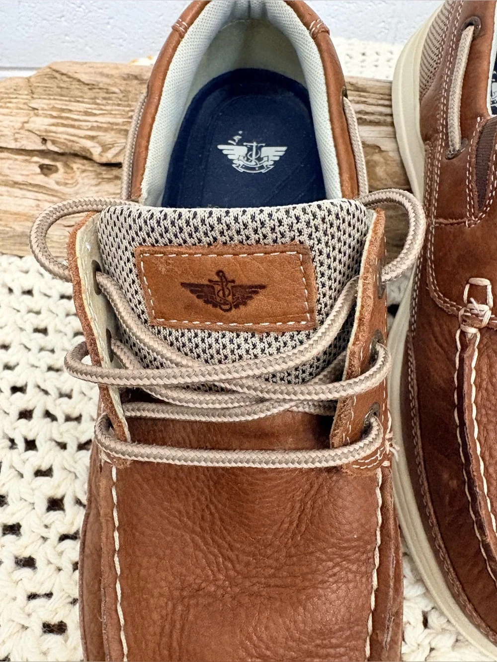 Dockers Men's Tan/Brown Leather Preppy Boat Shoes